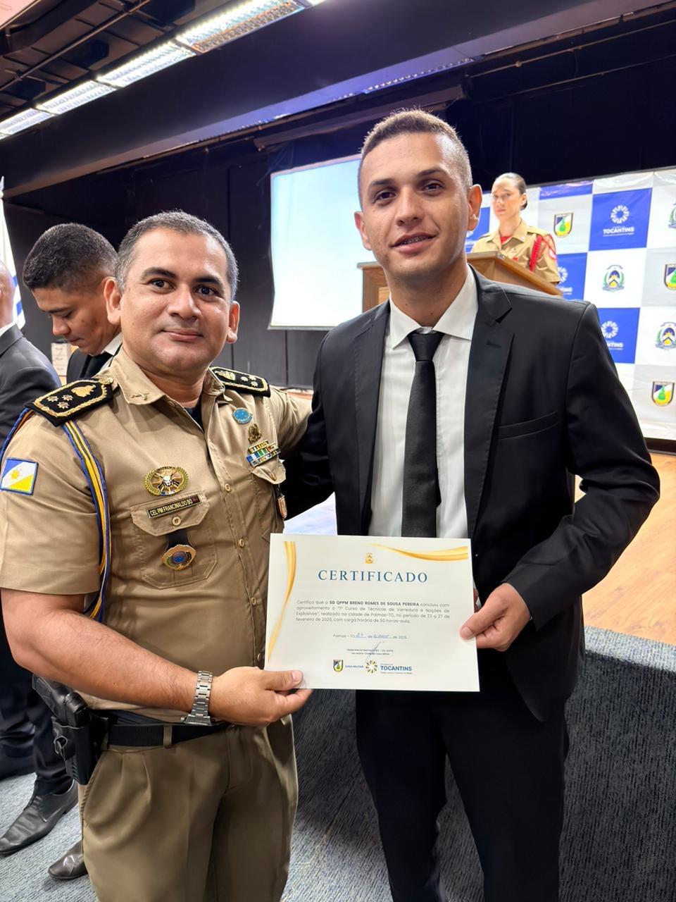 📍 Casa Militar realiza formatura do 1º Curso de Técnicas de Varredura e Noções de Explosivos em Palmas