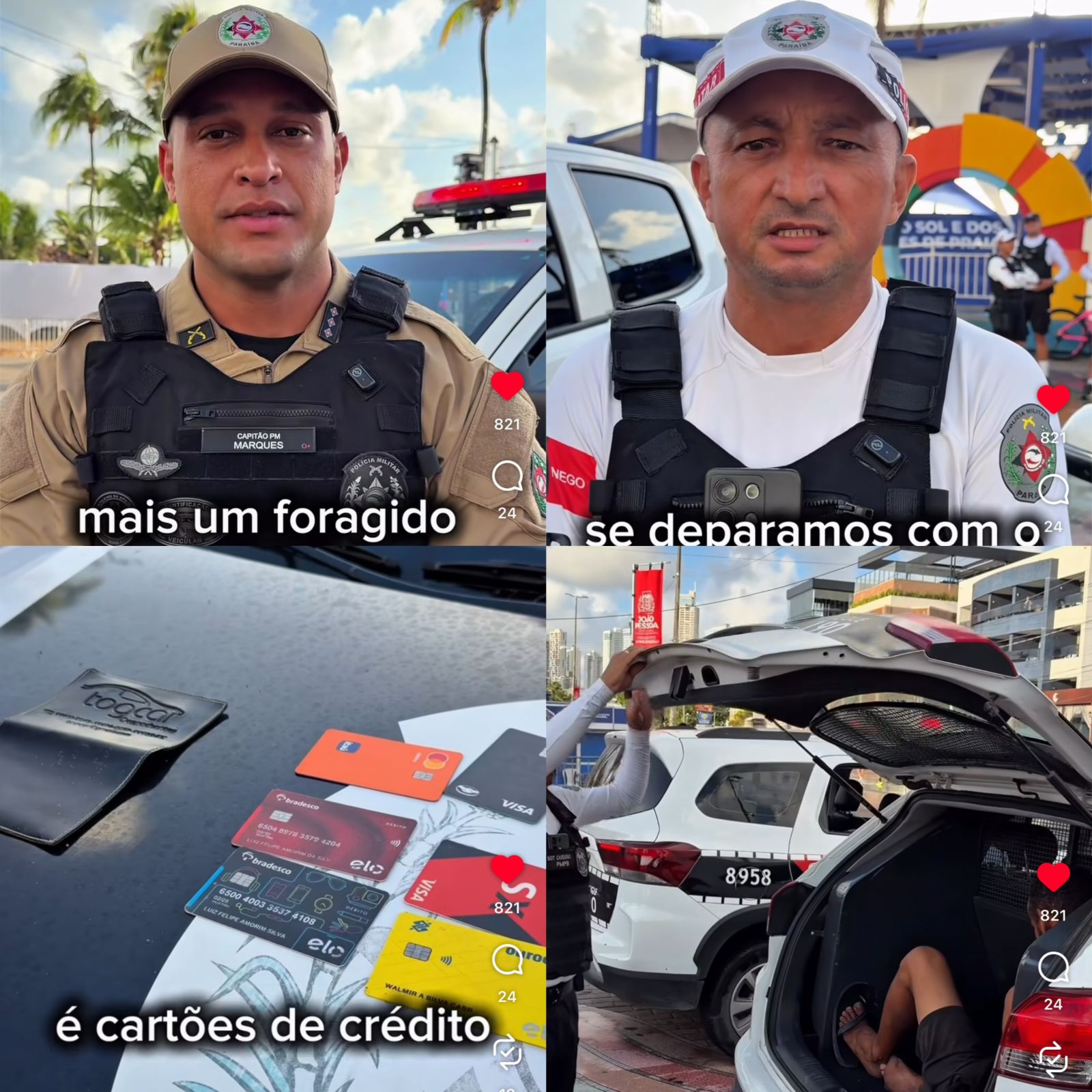 FORAGIDO DA JUSTIÇA É DETIDO DURANTE OPERAÇÃO ORLA SEGURA NA PRAIA DE MANAÍRA, EM JOÃO PESSOA