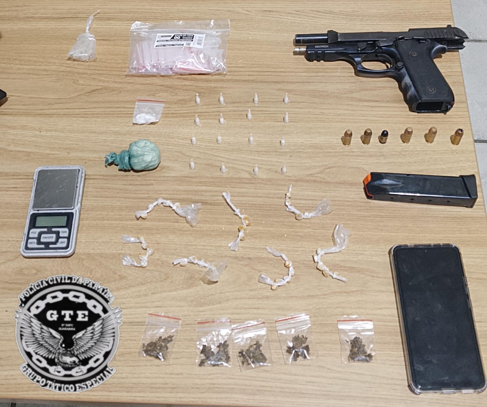 PRISÃO: Polícia Civil prende suspeito em flagrante por tráfico de drogas e posse ilegal de arma de fogo