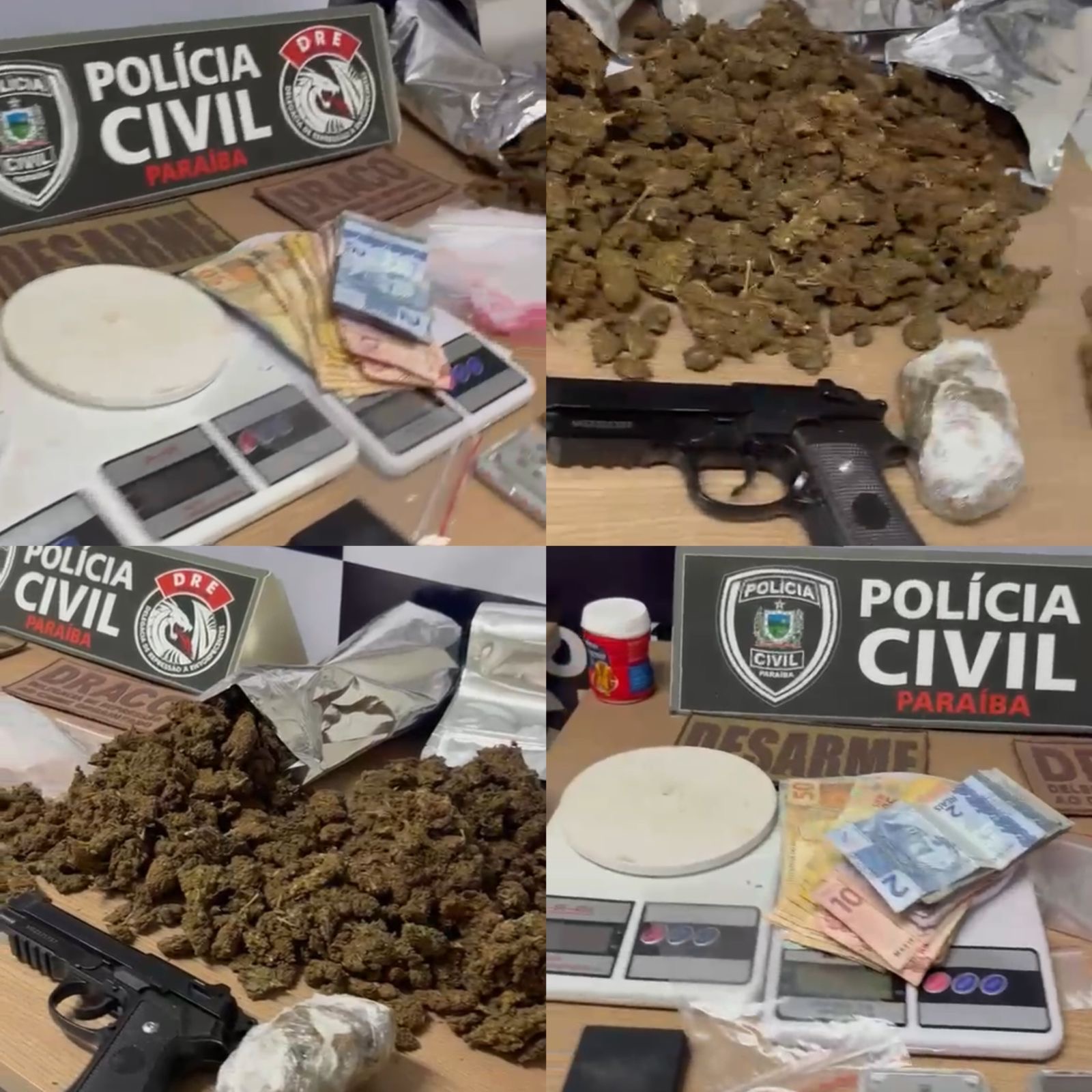DRE: Polícia Civil prende quatro suspeitos por tráfico de drogas em João Pessoa