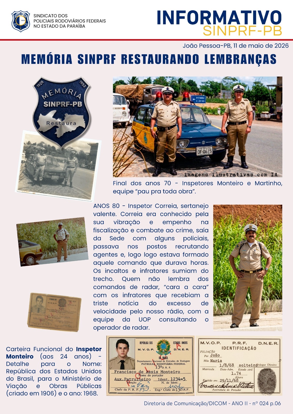 MEMÓRIA SINPRF: Histórias que marcaram gerações da Polícia Rodoviária Federal