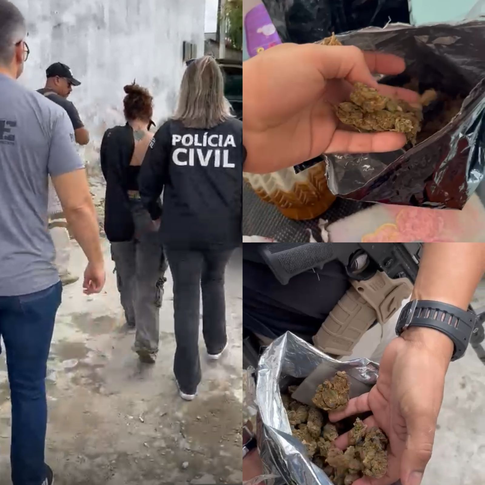DRE: Polícia Civil prende mulher em flagrante com quase um quilo de skunk em Campina Grande