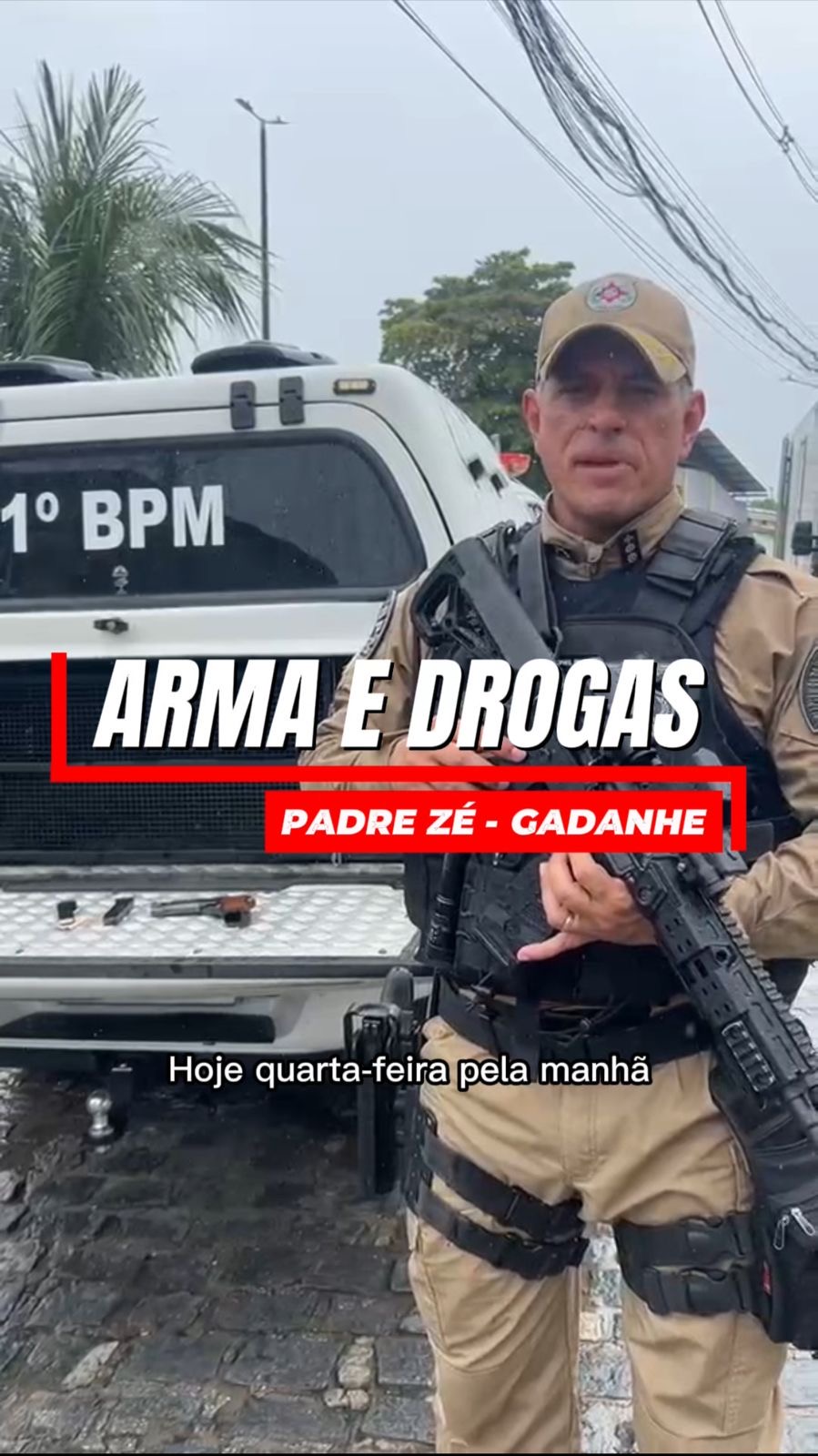 ⚡ RÁDIO PATRULHA APREENDE ARMA DE FOGO, MUNIÇÕES E ENTORPECENTES NO BAIRRO PADRE ZÉ ⚡