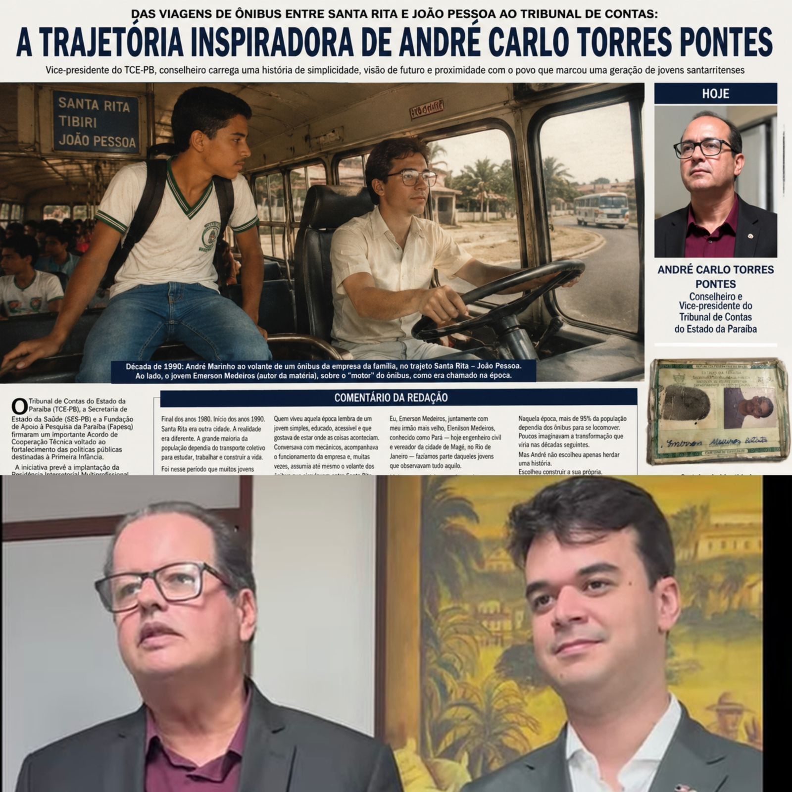 Das viagens de ônibus entre Santa Rita e João Pessoa ao Tribunal de Contas: a trajetória inspiradora de André Carlo Torres Pontes
