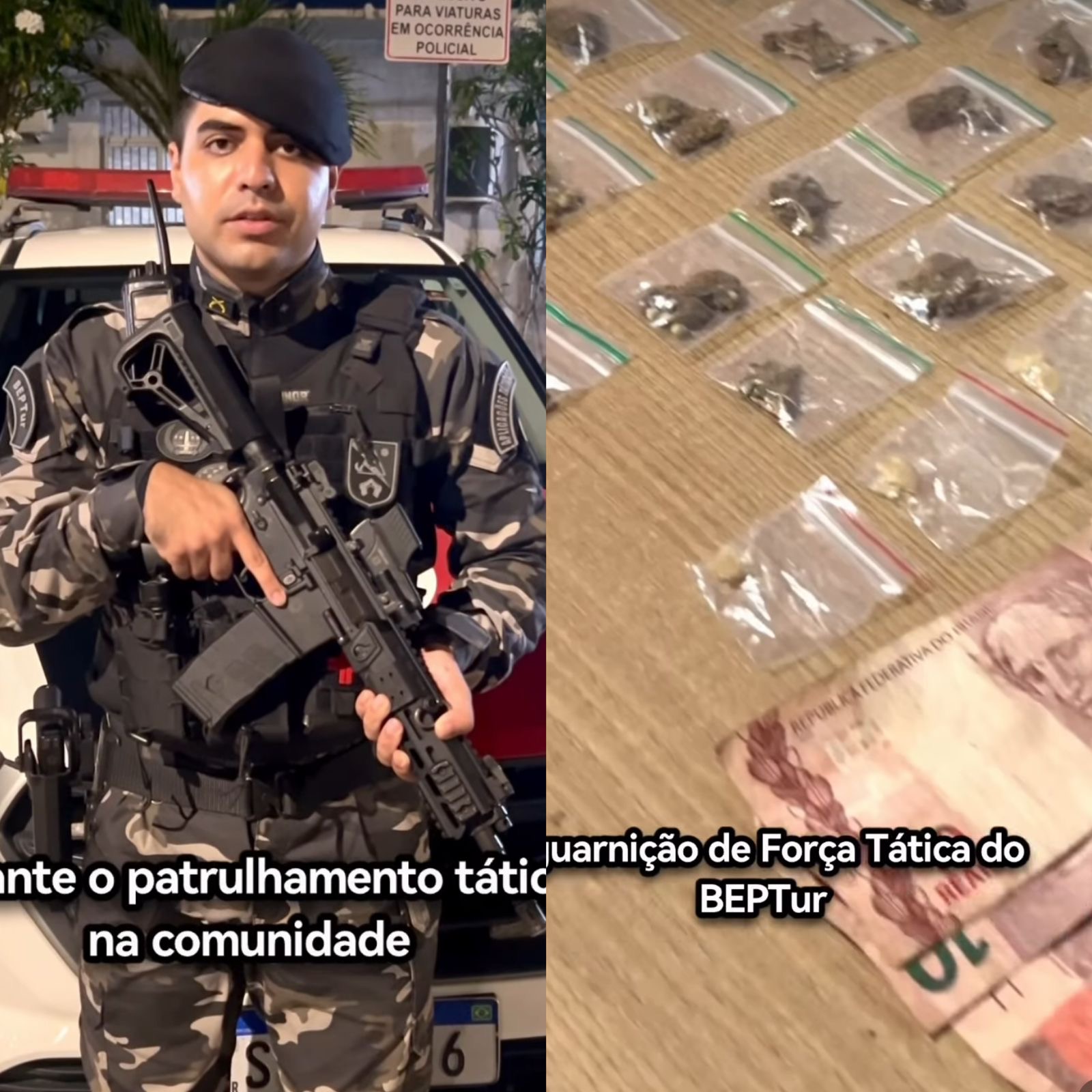 BEPTUR PRENDE SUSPEITO POR POSSE ILEGAL DE ARMA DE FOGO E TRÁFICO DE DROGAS NO BAIRRO DO BESSA