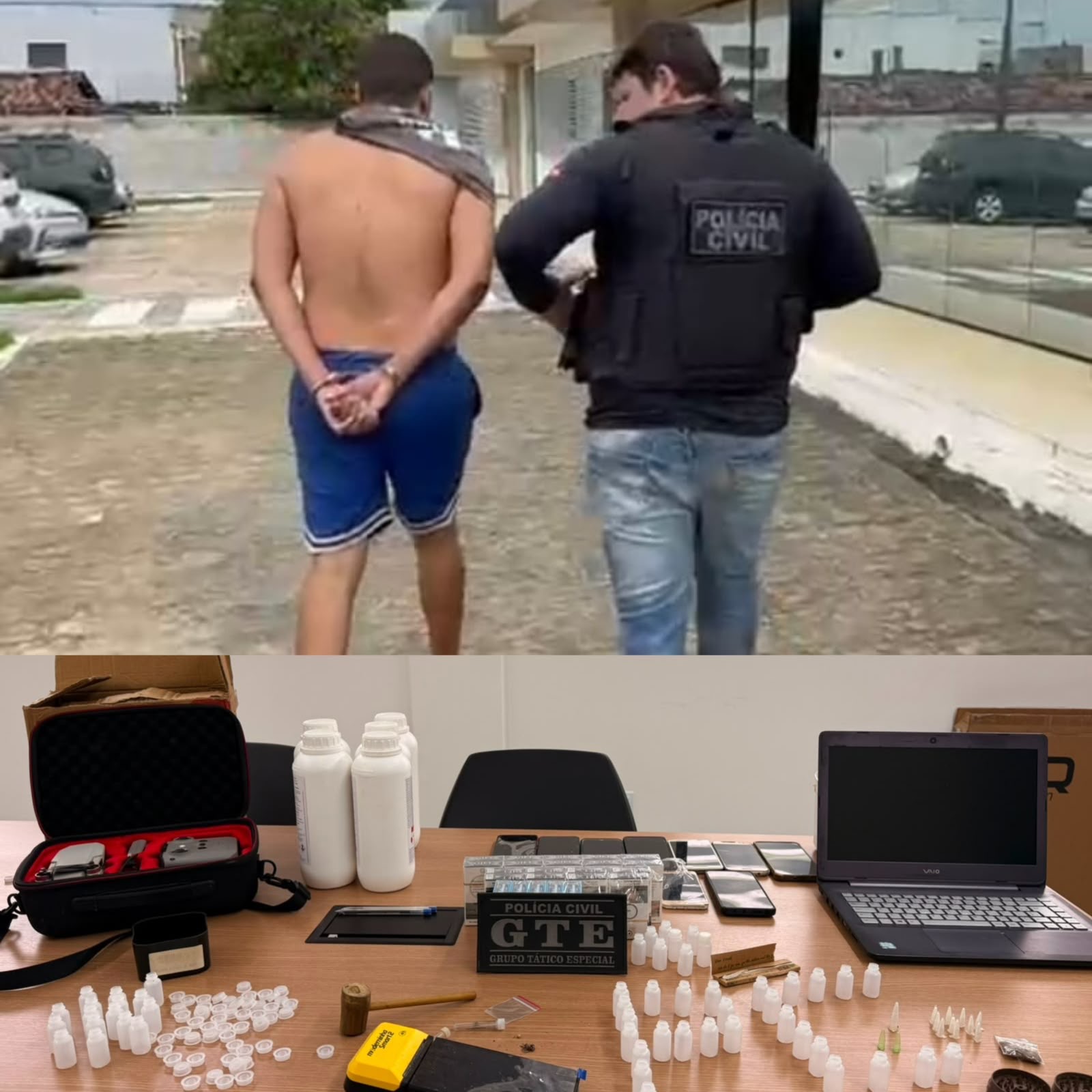 EM BAÍA DA TRAIÇÃO: Polícia Civil prende suspeito por tráfico de drogas e apreende materiais ilícitos