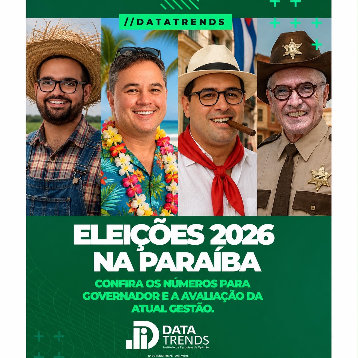 DATA TRENDS: LUCAS RIBEIRO LIDERA PESQUISA PARA O GOVERNO DA PARAÍBA E AMPLIA VANTAGEM NOS CENÁRIOS DE SEGUNDO TURNO