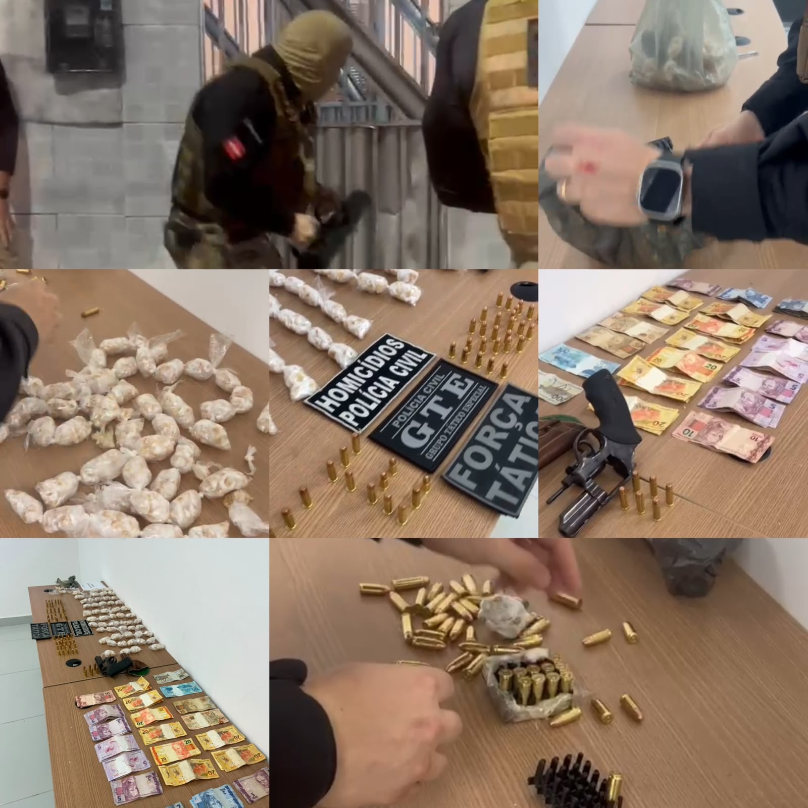 OPERAÇÃO CASTELO DE AREIA: Polícia Civil deflagra ação e apreende armas, munições e drogas