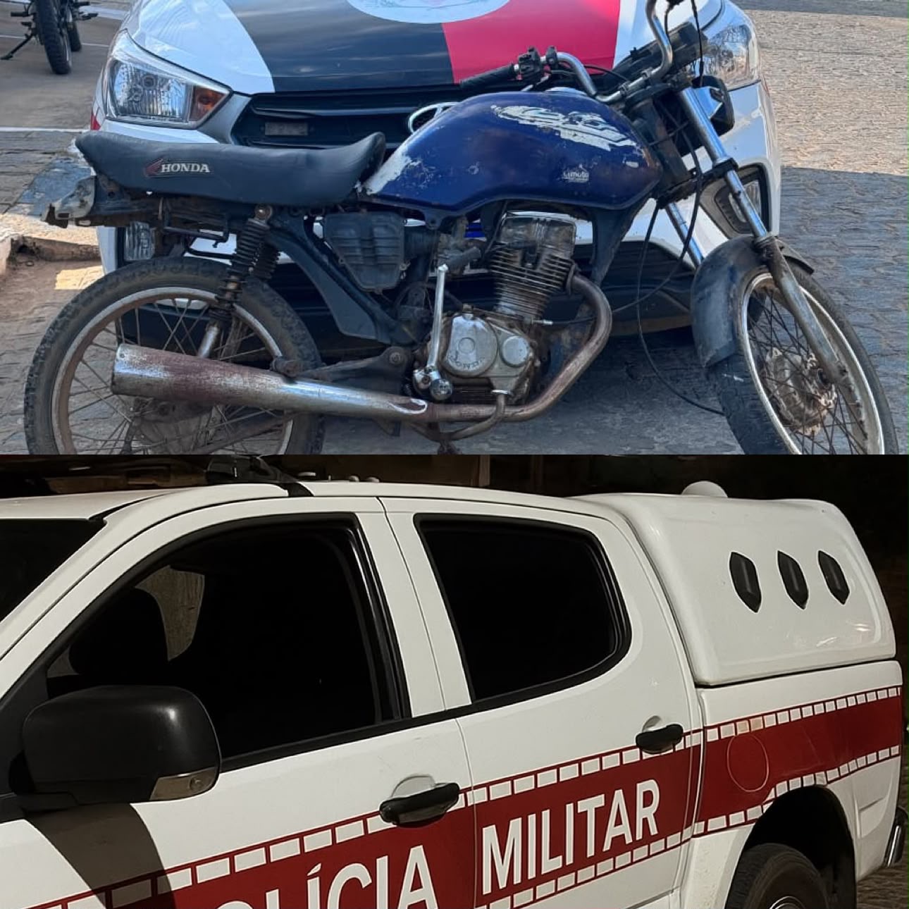 18º BPM apreende motocicleta adulterada e conduz dois adolescentes após agressão na região