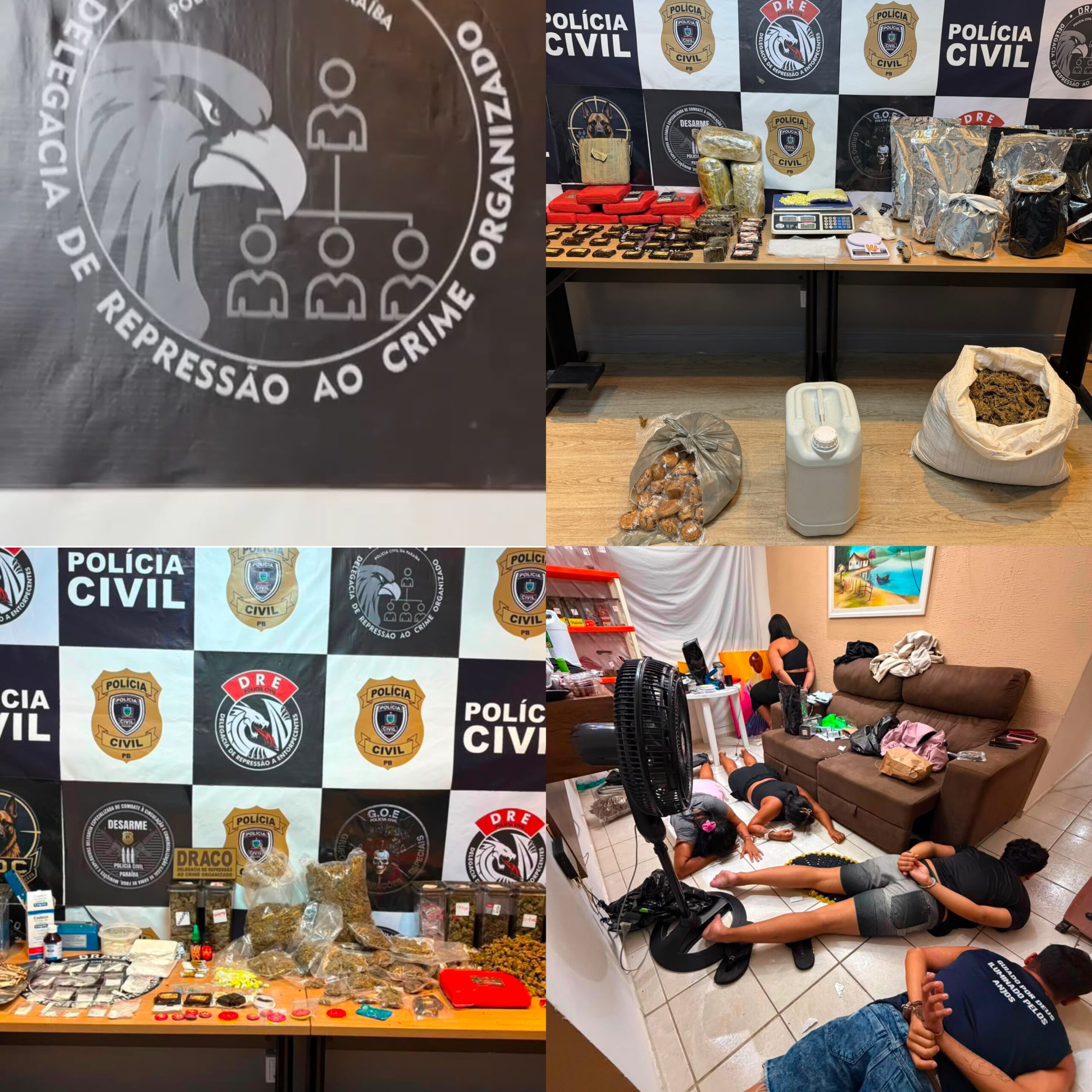 DRACCO: Polícia Civil prende cinco pessoas e apreende grande quantidade de drogas em João Pessoa