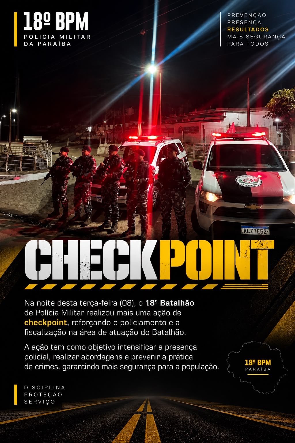 🚨 18º BPM REALIZA CHECKPOINT EM NATUBA E REFORÇA POLICIAMENTO NA REGIÃO
