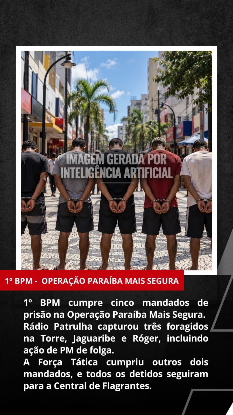 🚨 1º BPM CAPTURA CINCO FORAGIDOS DA JUSTIÇA DURANTE A OPERAÇÃO PARAÍBA MAIS SEGURA 🚔🚨