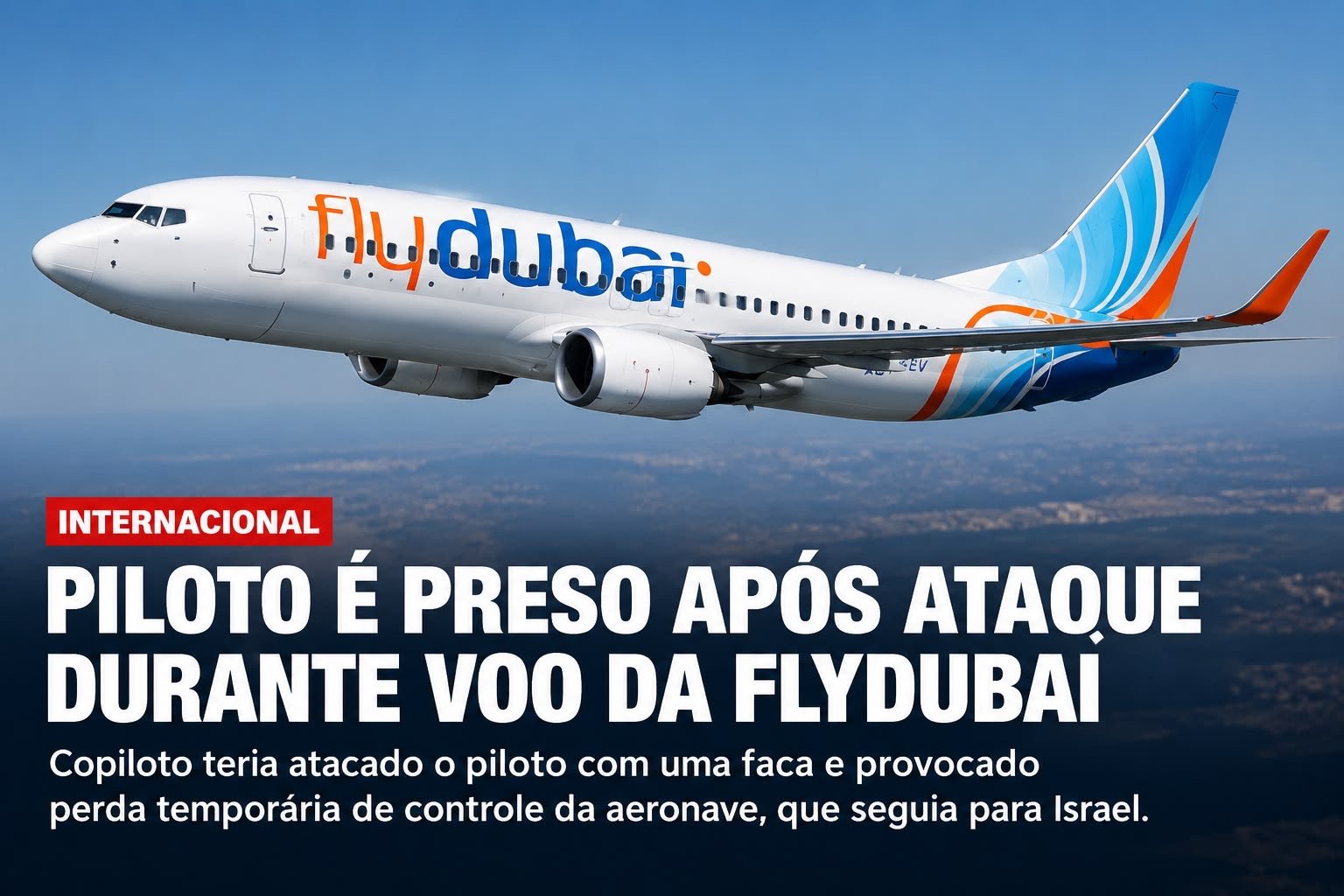 ✈️ PILOTO É PRESO APÓS ATAQUE DURANTE VOO DA FLYDUBAI