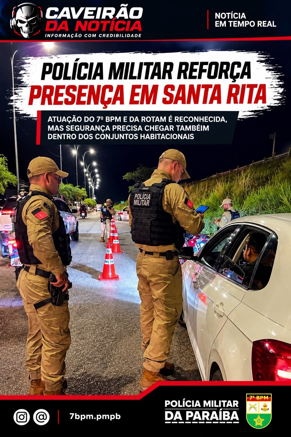 Polícia Militar reforça policiamento em Santa Rita, e redação defende ampliação das ações para dentro dos conjuntos habitacionais
