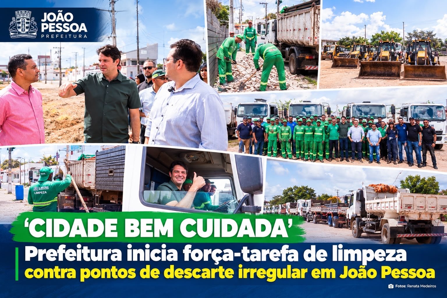 ‘Cidade Bem Cuidada’: Prefeitura inicia força-tarefa de limpeza contra pontos de descarte irregular em João Pessoa