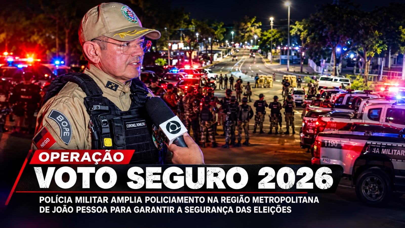OPERAÇÃO VOTO SEGURO: CAVEIRÃO DA NOTÍCIA RECONHECE O TRABALHO DAS FORÇAS DE SEGURANÇA DA PARAÍBA
