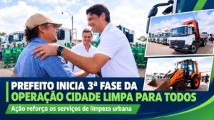 ‘Cidade bem Cuidada’Leo Bezerra dá início a 3ª fase da operação para coleta de descarte irregular em sete bairros da Capital