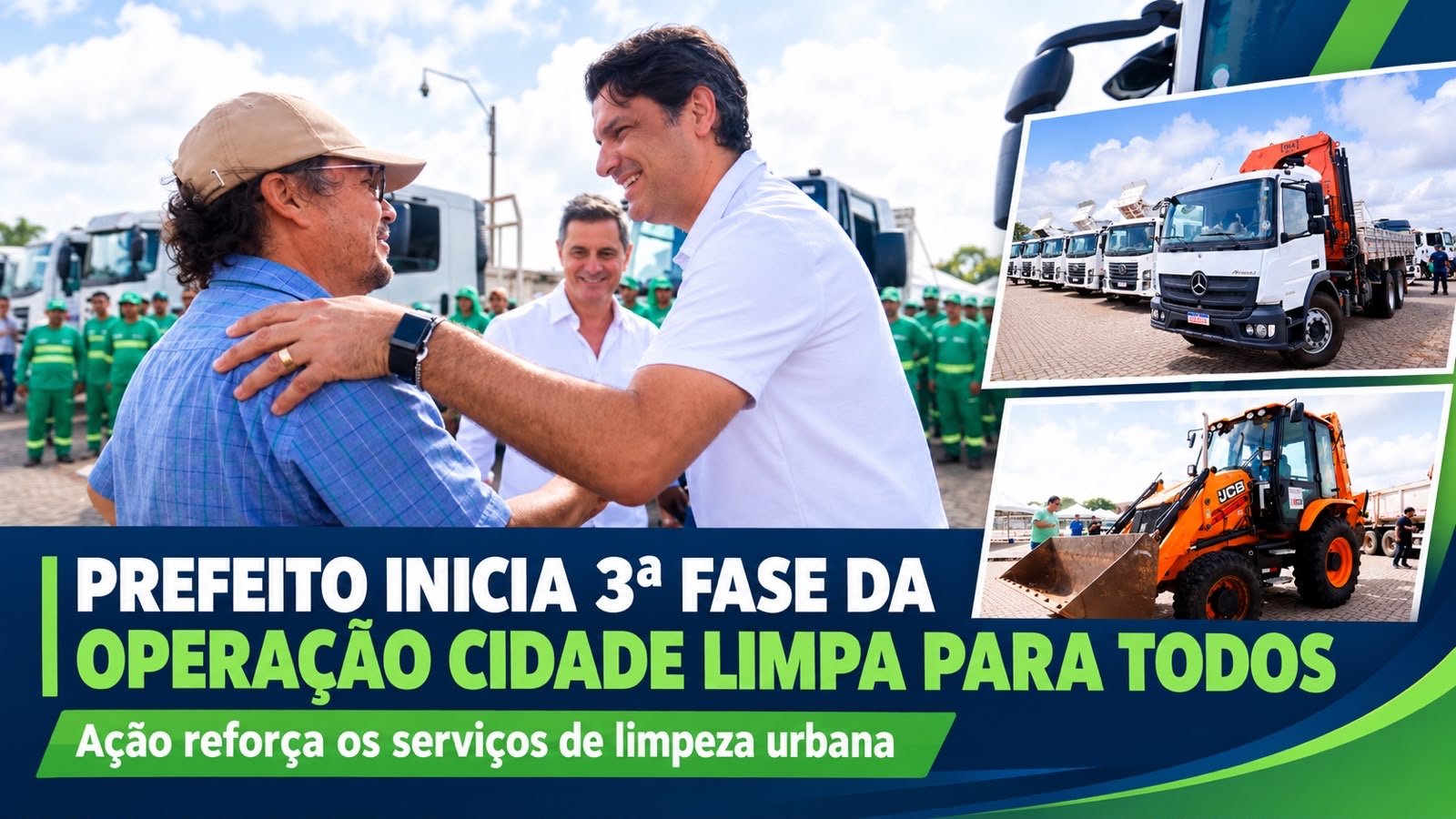 ‘Cidade bem Cuidada’Leo Bezerra dá início a 3ª fase da operação para coleta de descarte irregular em sete bairros da Capital